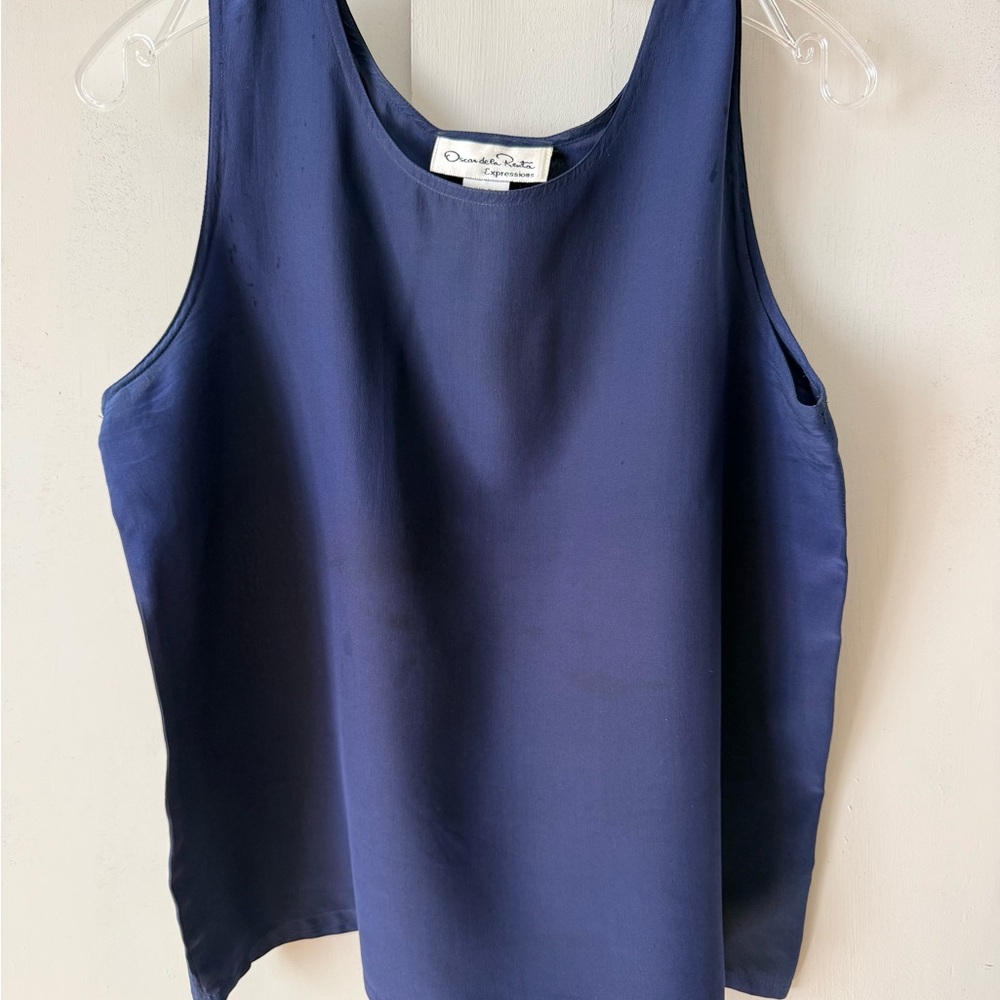 Oscar de la Renta Deep Blue/ Navy blouse / Tank top